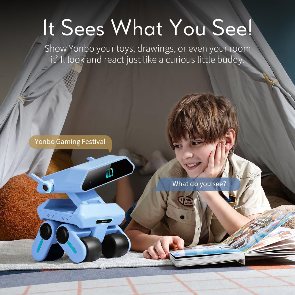 X-Origin YONBO AI Companion Robot with Emotion Detection, Smart Environment Recognition, Interruptible Conversations, ChatGPT Assistant, Family Recognition, Long-Term Memory, Rich Expressions