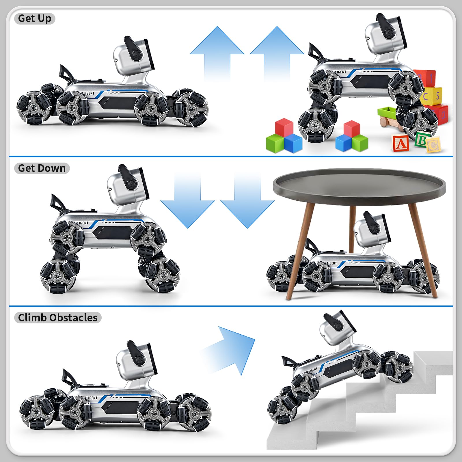 8WD Gesture Sensing Stunt Robot Dog RC Car Toys for Ages 8-13 Boys| Robot Toys for 6 7 8 9 10 11 12 13 Year Old Kids Birthday Gift, Outdoor & Indoor