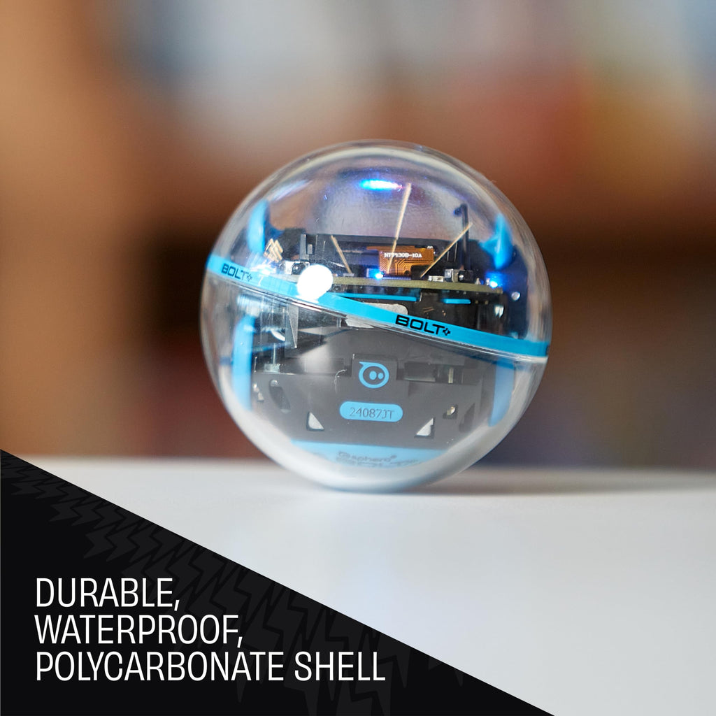 Sphero Bolt - Coding Robot Ball - Beginner to Advanced Programming - Ages 8+ - Learn to Code 3 Ways: Draw, Blocks, Javascript - Programmable Sensors - LED Matrix - Durable and Waterproof Design