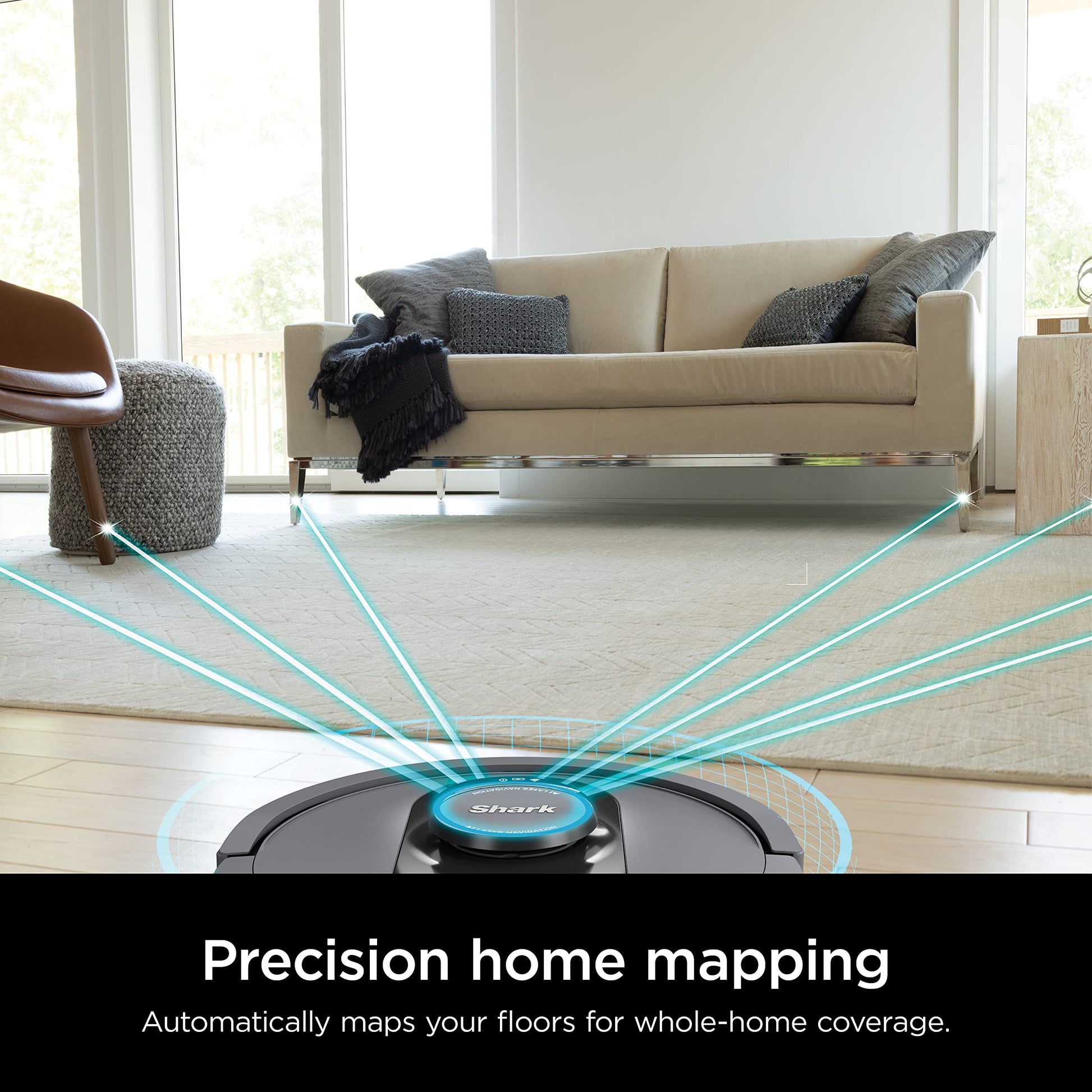 Shark AI Ultra Voice Control Robot Vacuum with Matrix Clean Navigation, Home Mapping, 60-Day Capacity, XL Self-Empty Base for Homes with Pets, Carpet & Hard Floors, Cool Grey