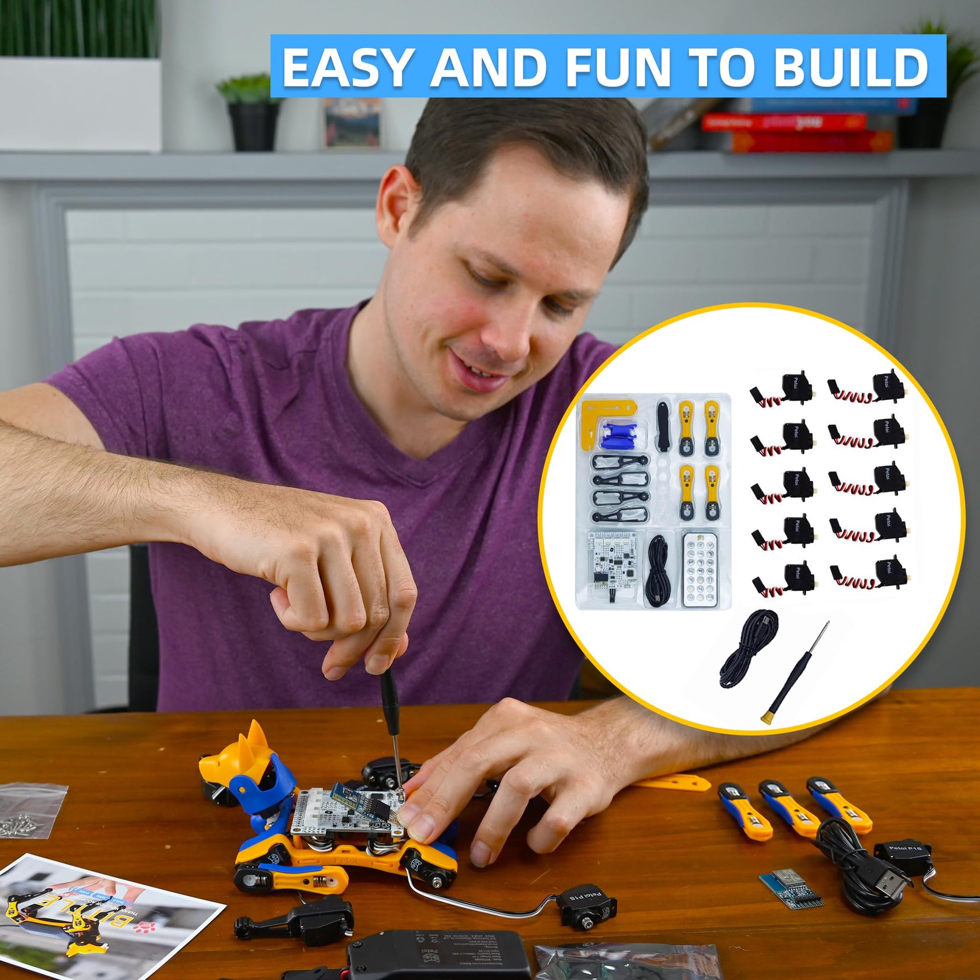 Robot Dog Bittle X (Construction) | Robotics Kit | App & Voice Control Smart Robot | Programmable Open Source Coding Robot Kit | STEM & Robotics Education for Teens, Coders, Geeks, & Students