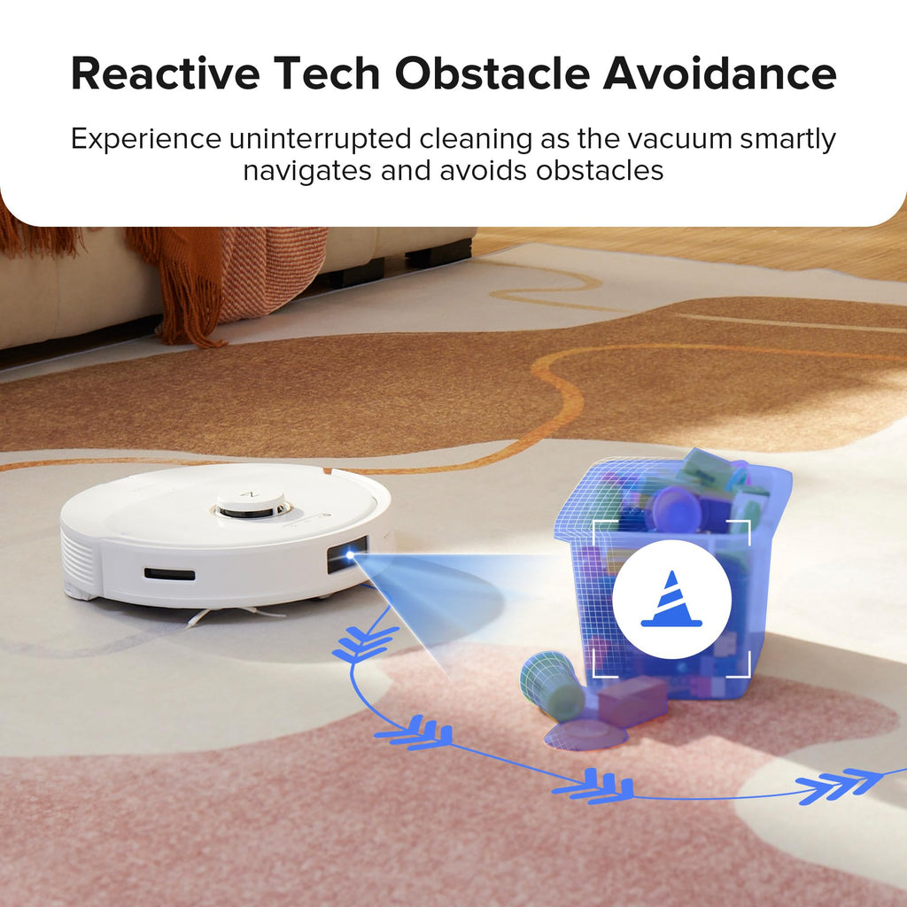 roborock Q8 Max Robot Vacuum and Mop Cleaner, DuoRoller Brush, 5500Pa Strong Suction, Lidar Navigation, Obstacle Avoidance, Multi-Level Mapping, Perfect for Pet Hair