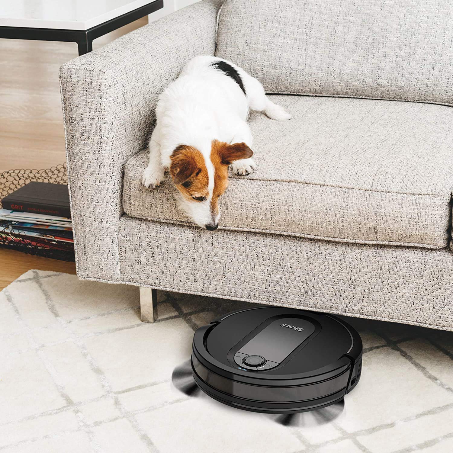 Shark AI Ultra Voice Control Robot Vacuum with Matrix Clean Navigation, Home Mapping, 60-Day Capacity, XL Self-Empty Base for Homes with Pets, Carpet & Hard Floors, Cool Grey