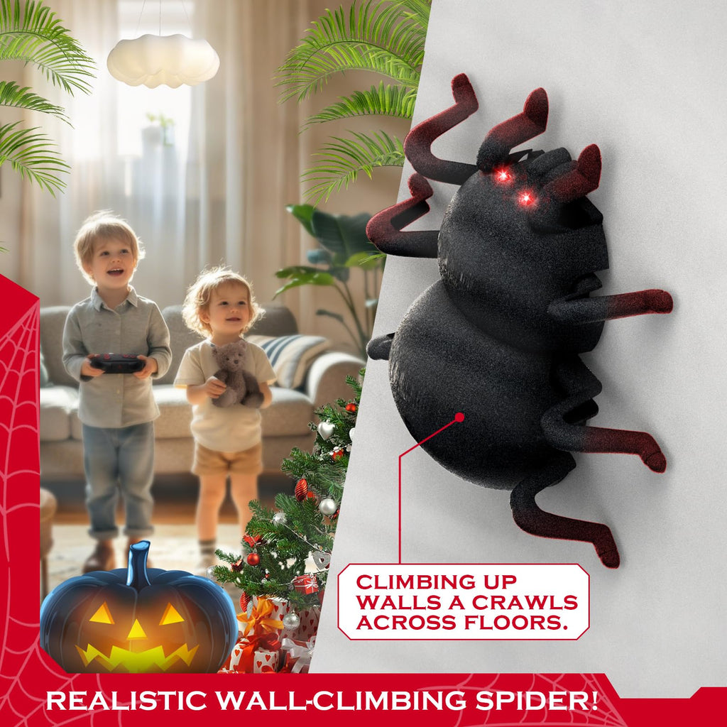 VRG Remote Control Tarantula Indoor Wall Toys, Rechargeable Wall Climbing Spider, Kids Toys for Boys & Girls Ages 3 & Up