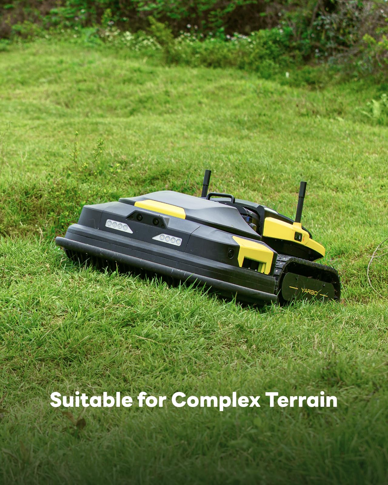 YARBO Robot Lawn Mower, Remote Control Robotic Lawnmower for Large Yard Up to 6 Acres, 70% Steep Slopes, AI Multi-Zone Mapping, RTK GPS, Modular Design, Perimeter Wire Free