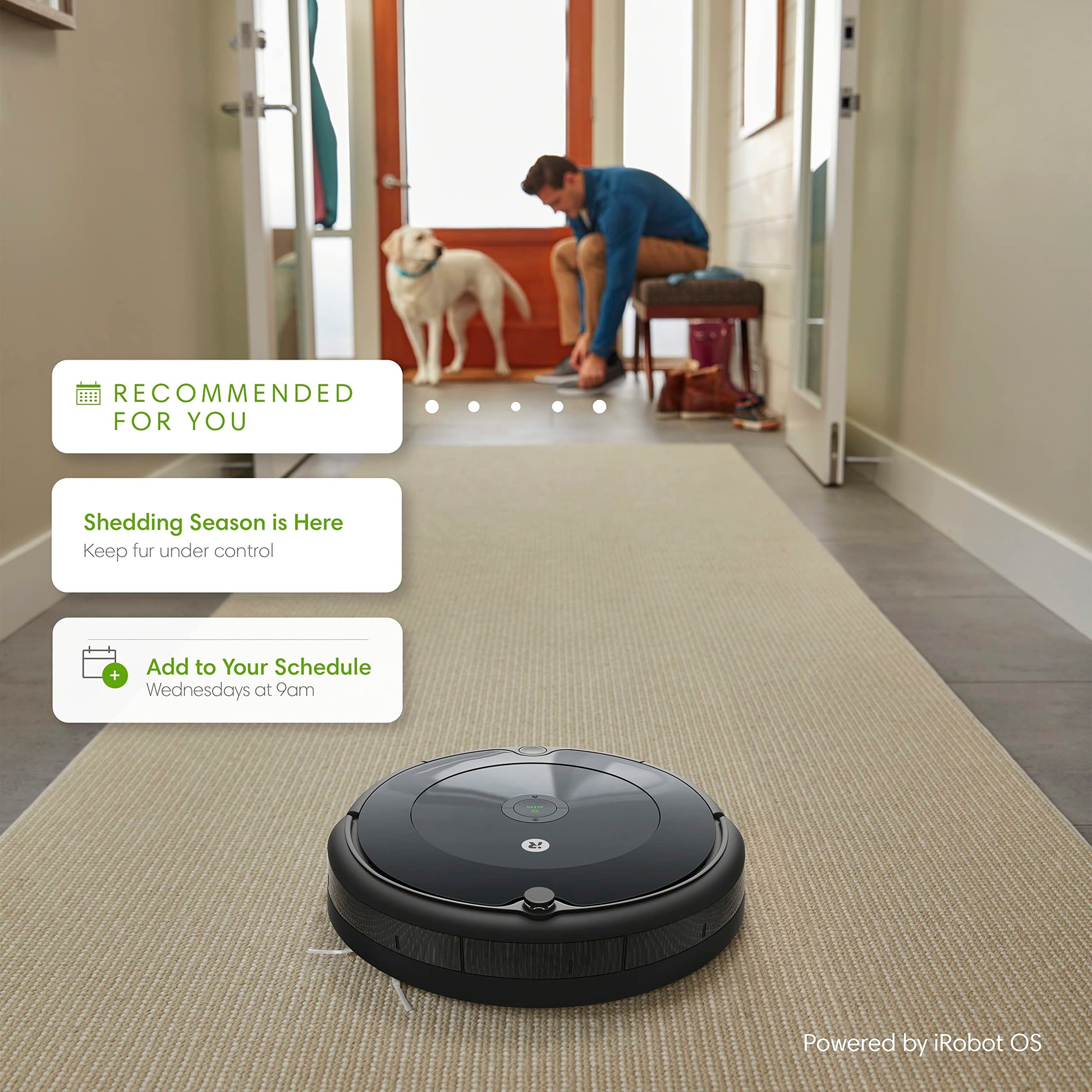 iRobot Roomba Robot Vacuum and Mop Combo (Y0140) - Vacuums & mops, Easy to use, Power-Lifting Suction, Multi-Surface Floors, Smart Navigation, Cleans in Neat Rows, Self-Charging, Bagless, Space-Saving