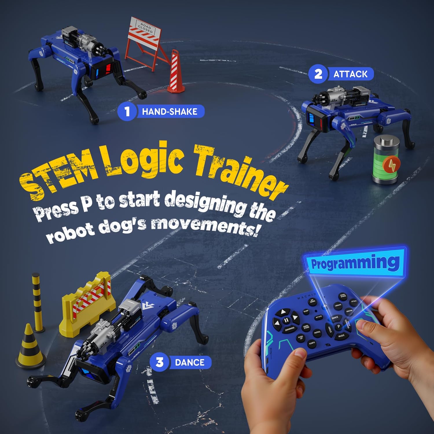 Smart Robot Dog - Interactive STEM Toys with Voice & Remote Control, 30+ Lifelike Actions, Programmable Play, 25m Range, Durable & Safe - Best Gift for Kids 6-12