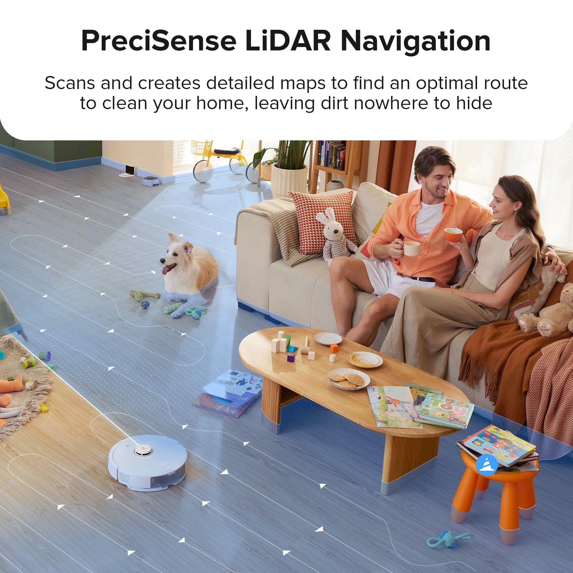 roborock Q8 Max Robot Vacuum and Mop Cleaner, DuoRoller Brush, 5500Pa Strong Suction, Lidar Navigation, Obstacle Avoidance, Multi-Level Mapping, Perfect for Pet Hair