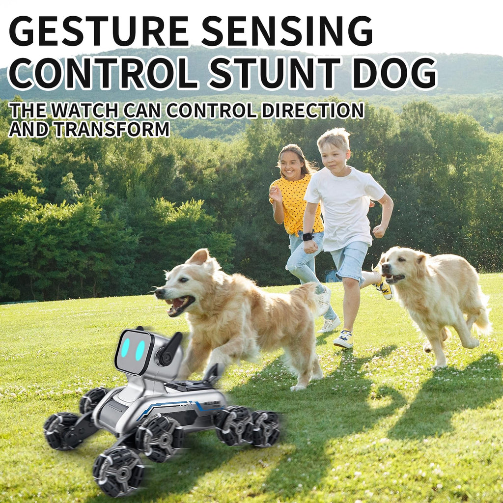 8WD Gesture Sensing Stunt Robot Dog RC Car Toys for Ages 8-13 Boys| Robot Toys for 6 7 8 9 10 11 12 13 Year Old Kids Birthday Gift, Outdoor & Indoor