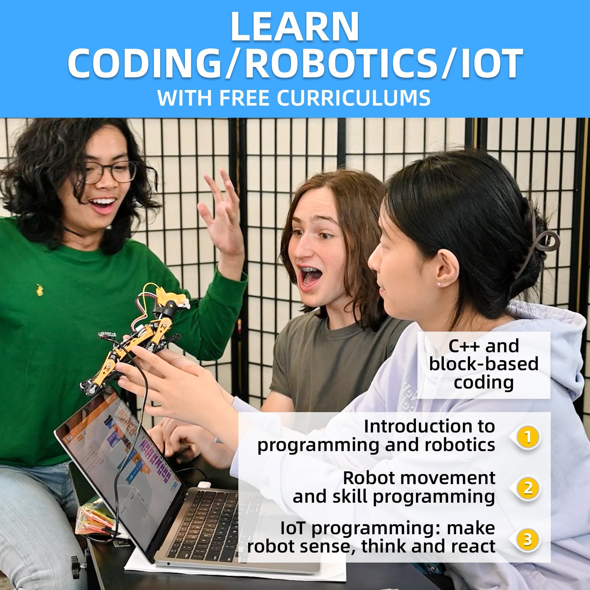 Robot Dog Bittle X (Construction) | Robotics Kit | App & Voice Control Smart Robot | Programmable Open Source Coding Robot Kit | STEM & Robotics Education for Teens, Coders, Geeks, & Students