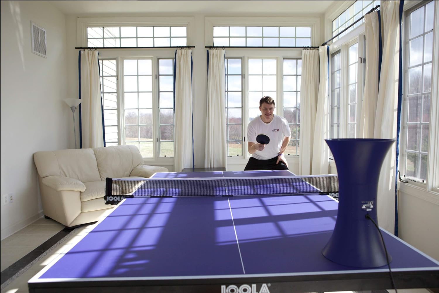 iPong V300 Table Tennis Training Robot - Serves 40mm Regulation Ping Pong Balls Automatically - Play Solo w/o Playback Mode on your Ping Pong Table - Various Models Available, Size 19 , Blue