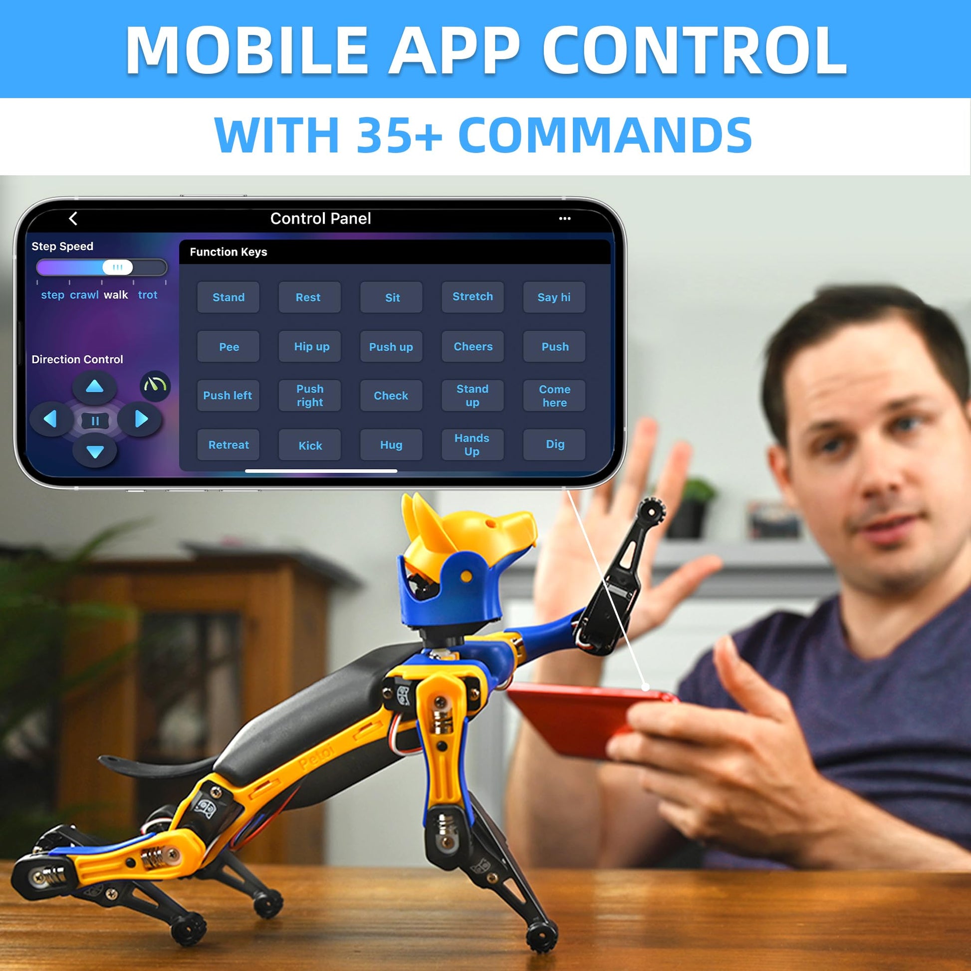 Robot Dog Bittle X (Construction) | Robotics Kit | App & Voice Control Smart Robot | Programmable Open Source Coding Robot Kit | STEM & Robotics Education for Teens, Coders, Geeks, & Students