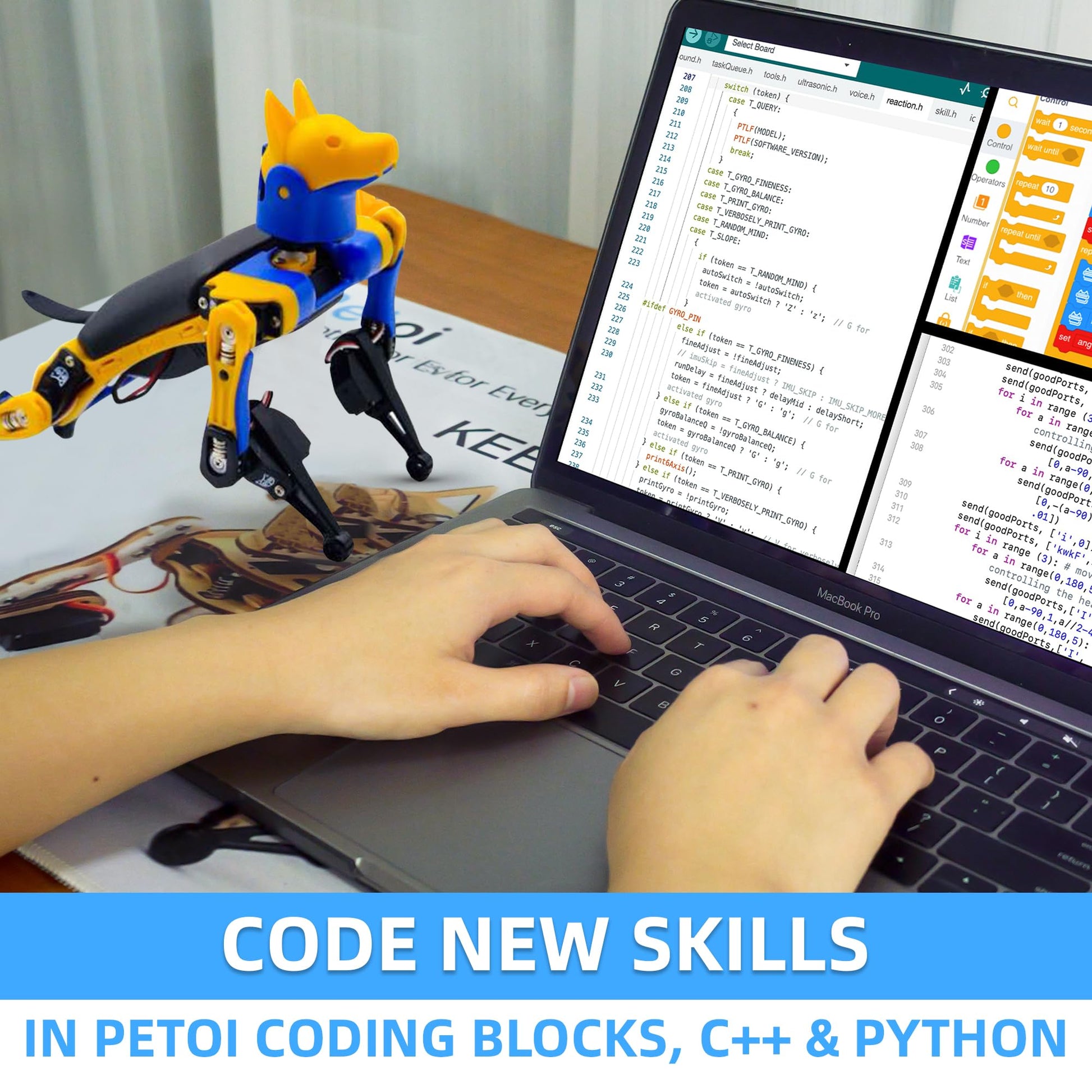 Robot Dog Bittle X (Construction) | Robotics Kit | App & Voice Control Smart Robot | Programmable Open Source Coding Robot Kit | STEM & Robotics Education for Teens, Coders, Geeks, & Students
