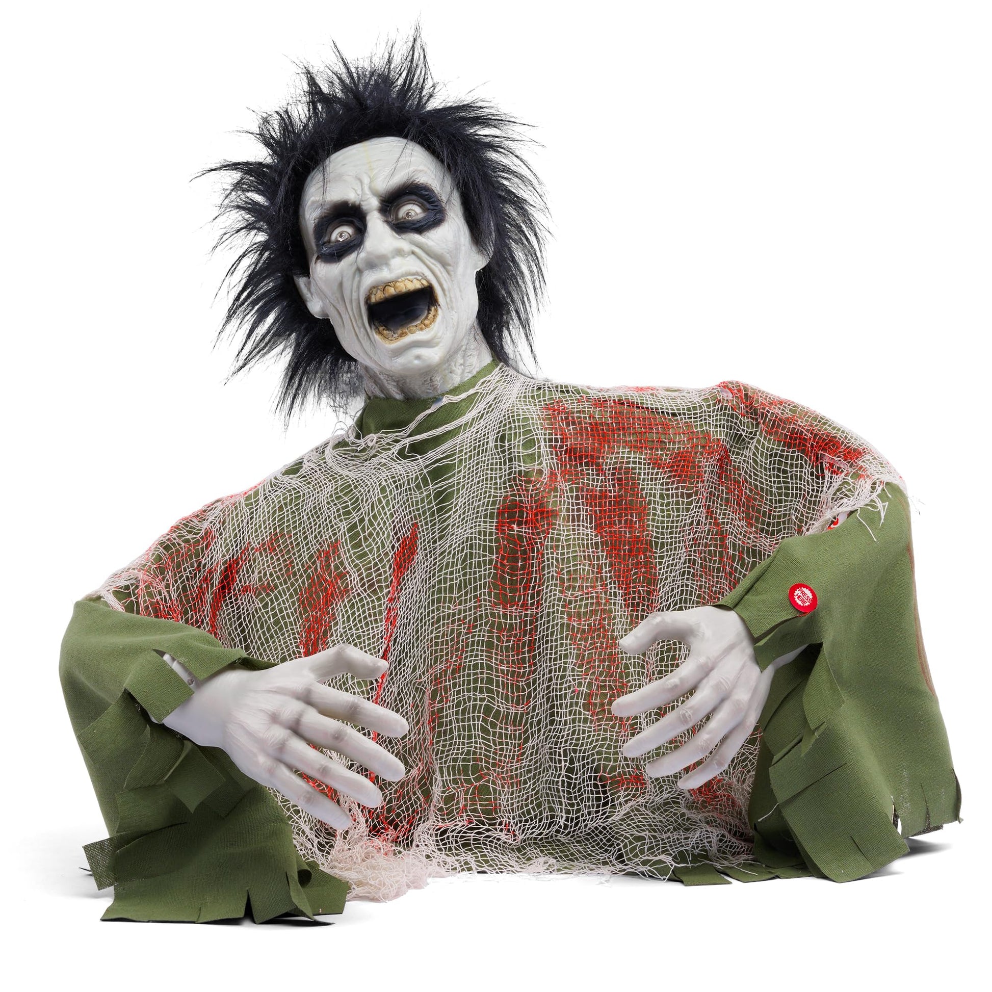 JOYIN Halloween Animated Zombie Groundbreaker Outdoor Decor with Light Up Eyes Creepy Animatronic Decorations with Movable Arms for Halloween Party Prop and Lawn Patio Yard Outside Decorations