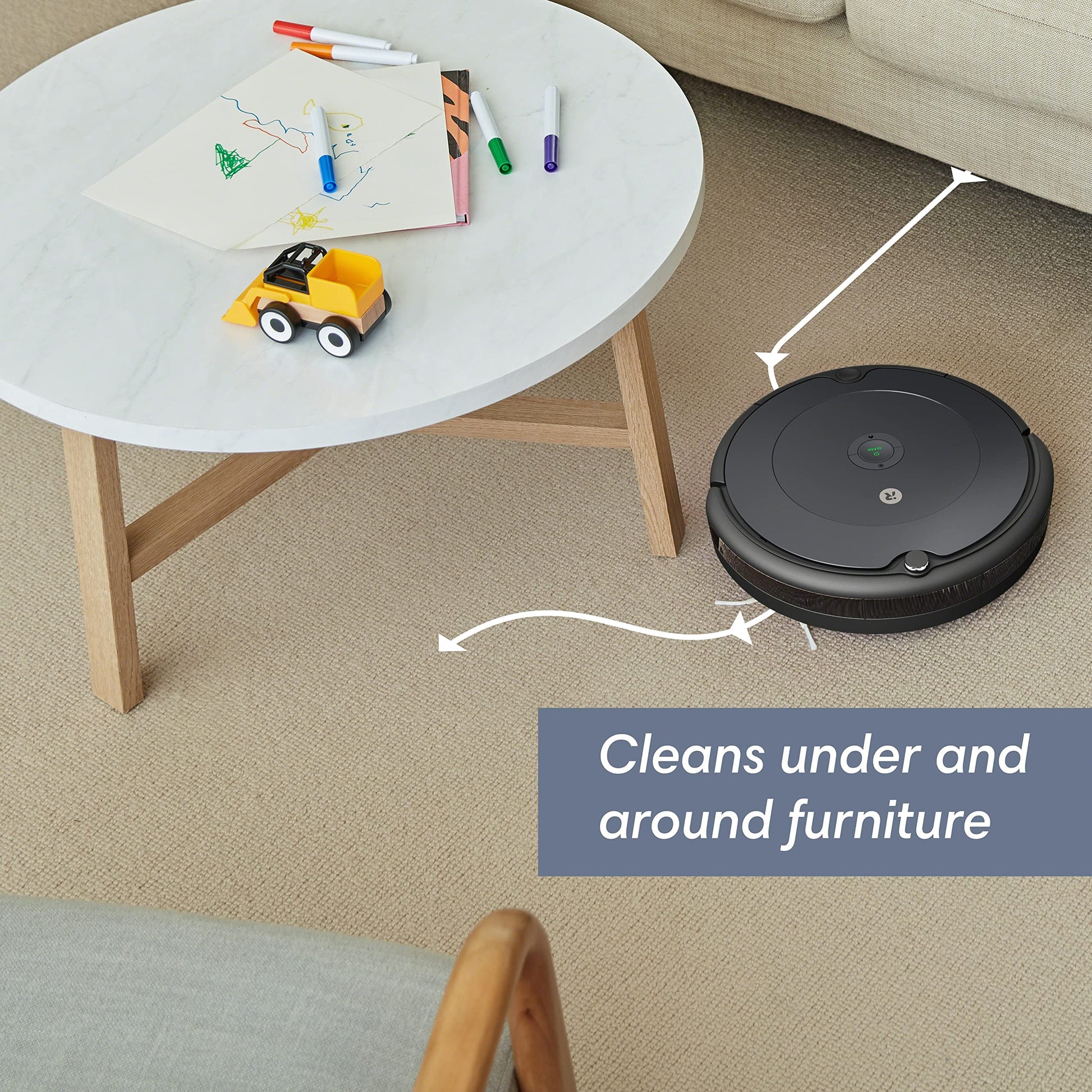 iRobot Roomba Robot Vacuum and Mop Combo (Y0140) - Vacuums & mops, Easy to use, Power-Lifting Suction, Multi-Surface Floors, Smart Navigation, Cleans in Neat Rows, Self-Charging, Bagless, Space-Saving
