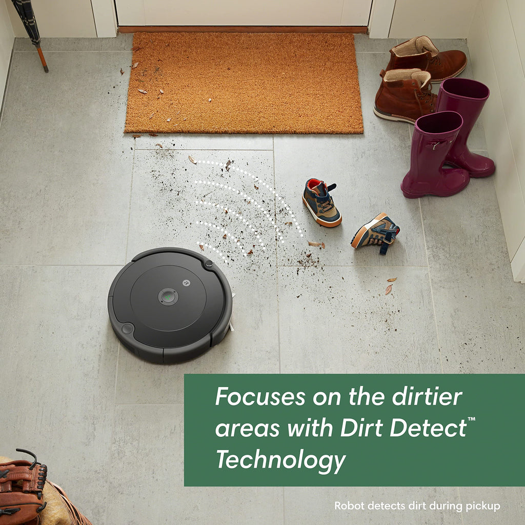 iRobot Roomba Robot Vacuum and Mop Combo (Y0140) - Vacuums & mops, Easy to use, Power-Lifting Suction, Multi-Surface Floors, Smart Navigation, Cleans in Neat Rows, Self-Charging, Bagless, Space-Saving