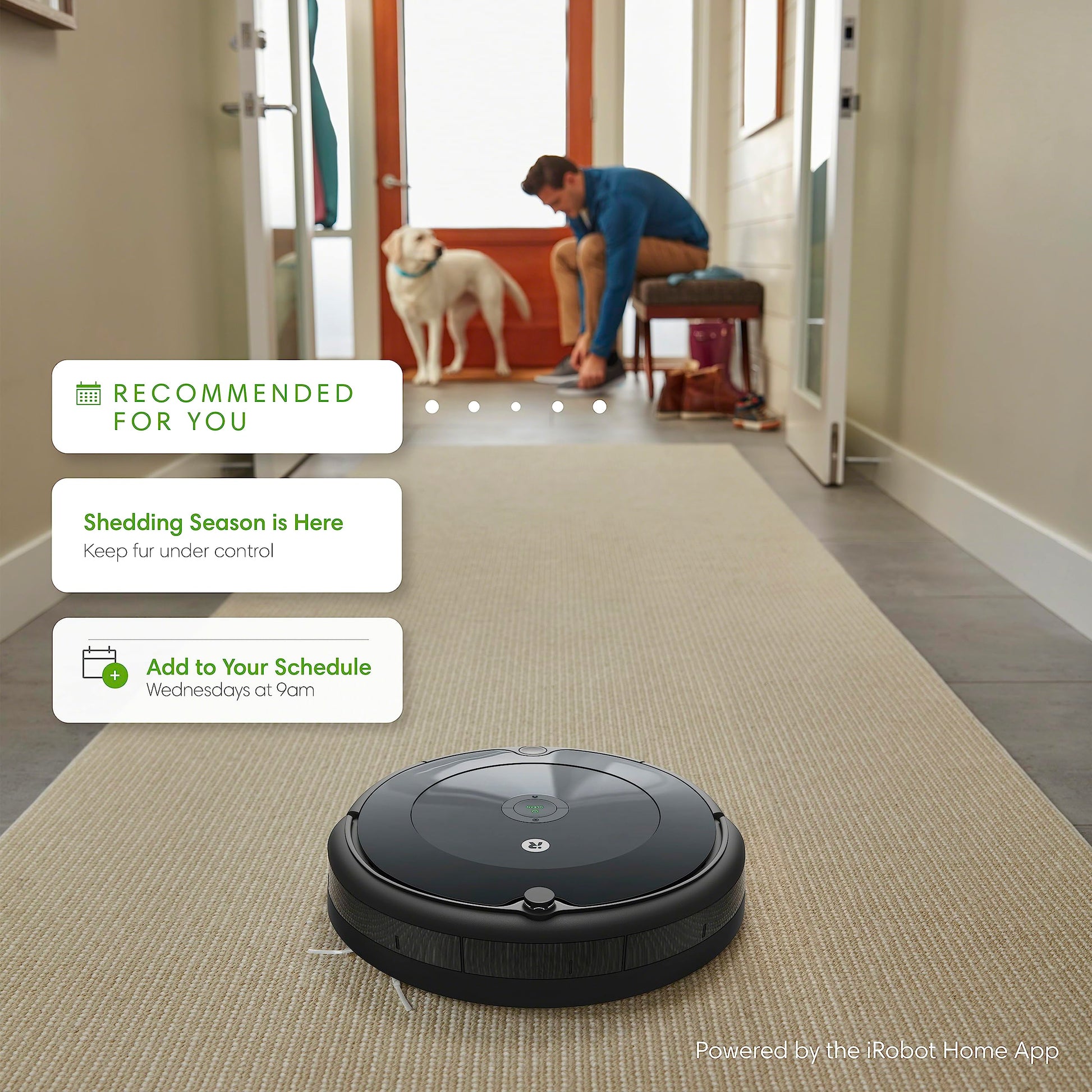 iRobot Roomba Robot Vacuum and Mop Combo (Y0140) - Vacuums & mops, Easy to use, Power-Lifting Suction, Multi-Surface Floors, Smart Navigation, Cleans in Neat Rows, Self-Charging, Bagless, Space-Saving