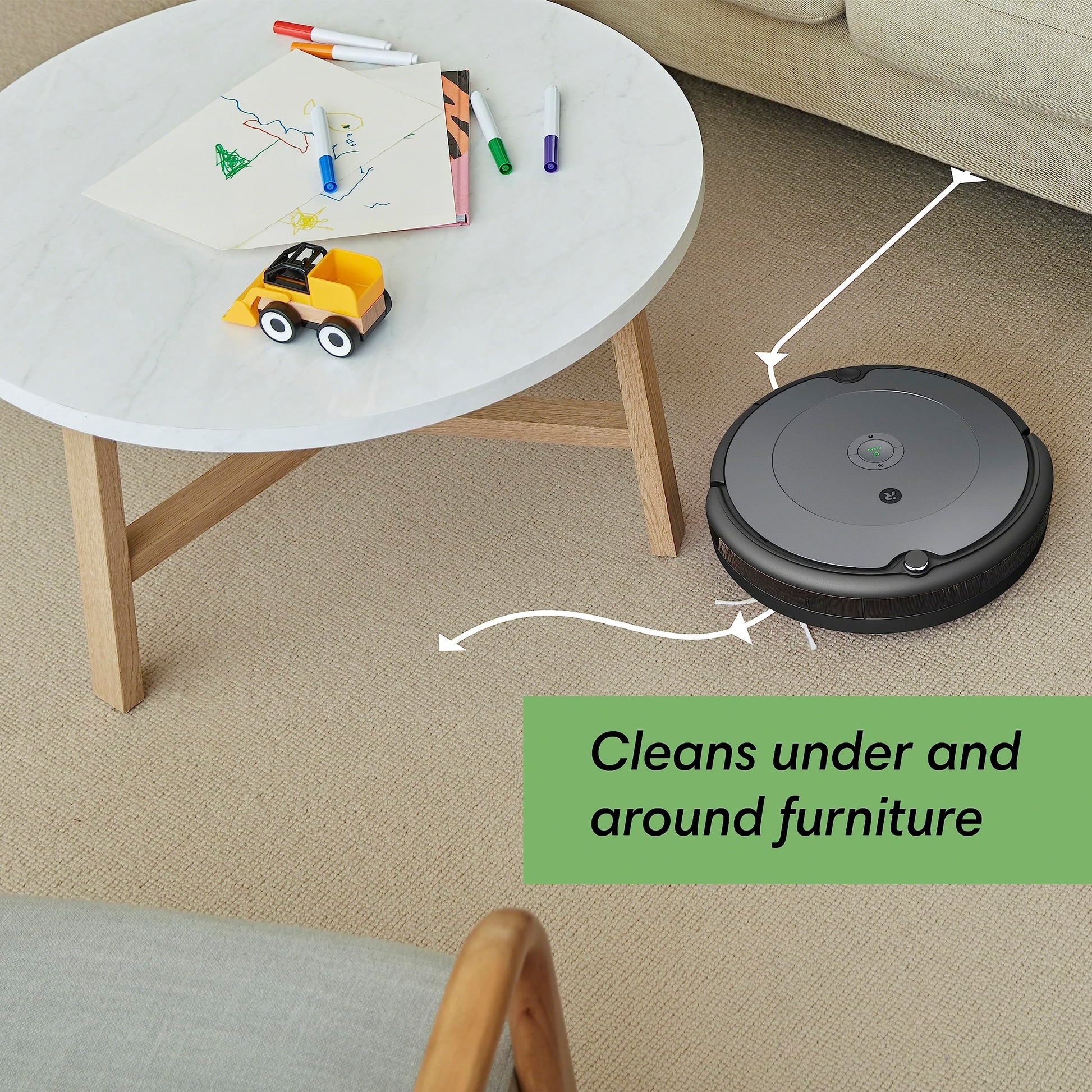 iRobot Roomba Robot Vacuum and Mop Combo (Y0140) - Vacuums & mops, Easy to use, Power-Lifting Suction, Multi-Surface Floors, Smart Navigation, Cleans in Neat Rows, Self-Charging, Bagless, Space-Saving