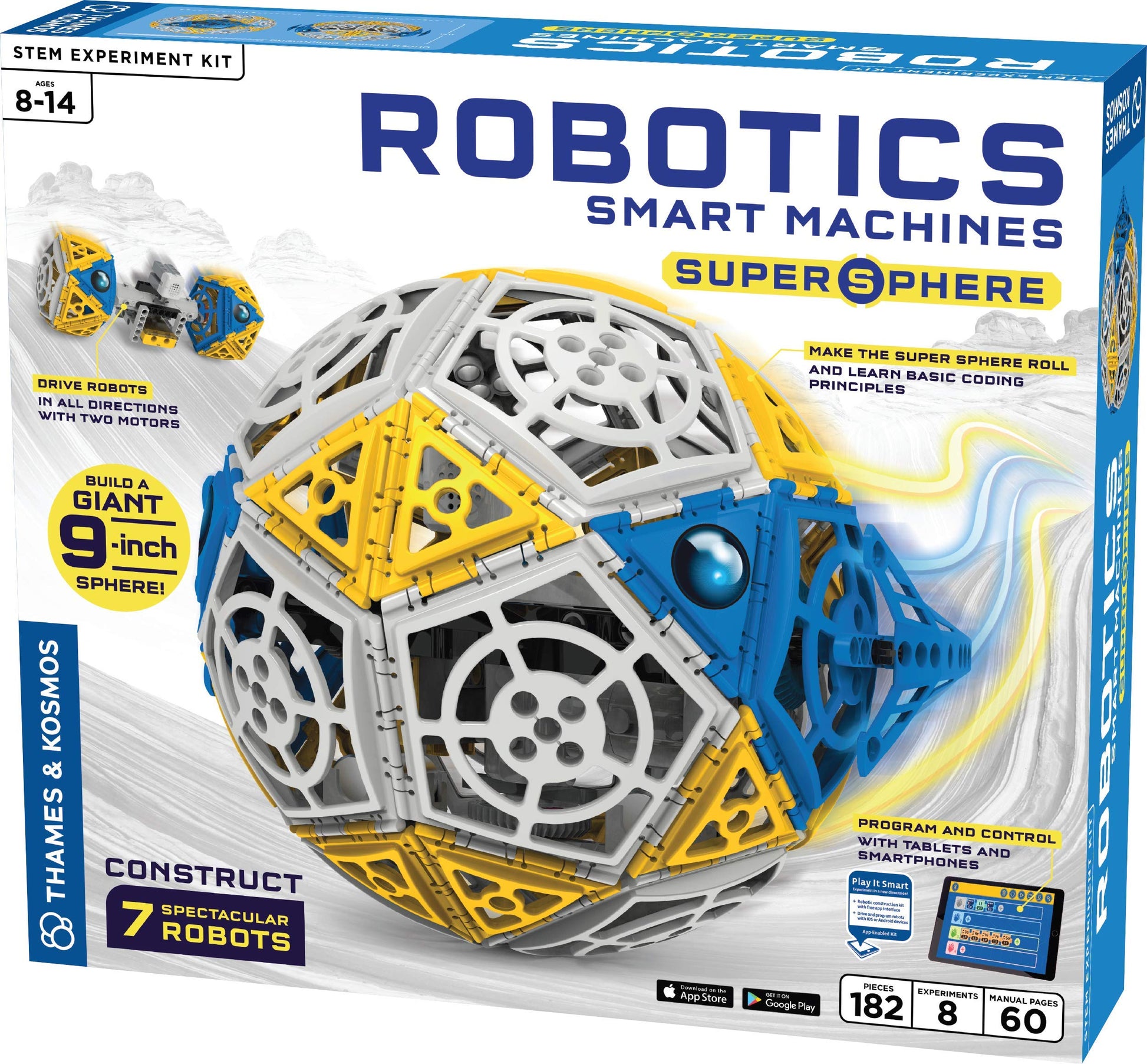 Thames & Kosmos | Robotics Smart Machines | Robotics for Kids 8 and up | STEM Kit builds 8 Robots | Full Color Manual to help with assembly | Requires tablet or smartphone | Parents' Choice Gold Award