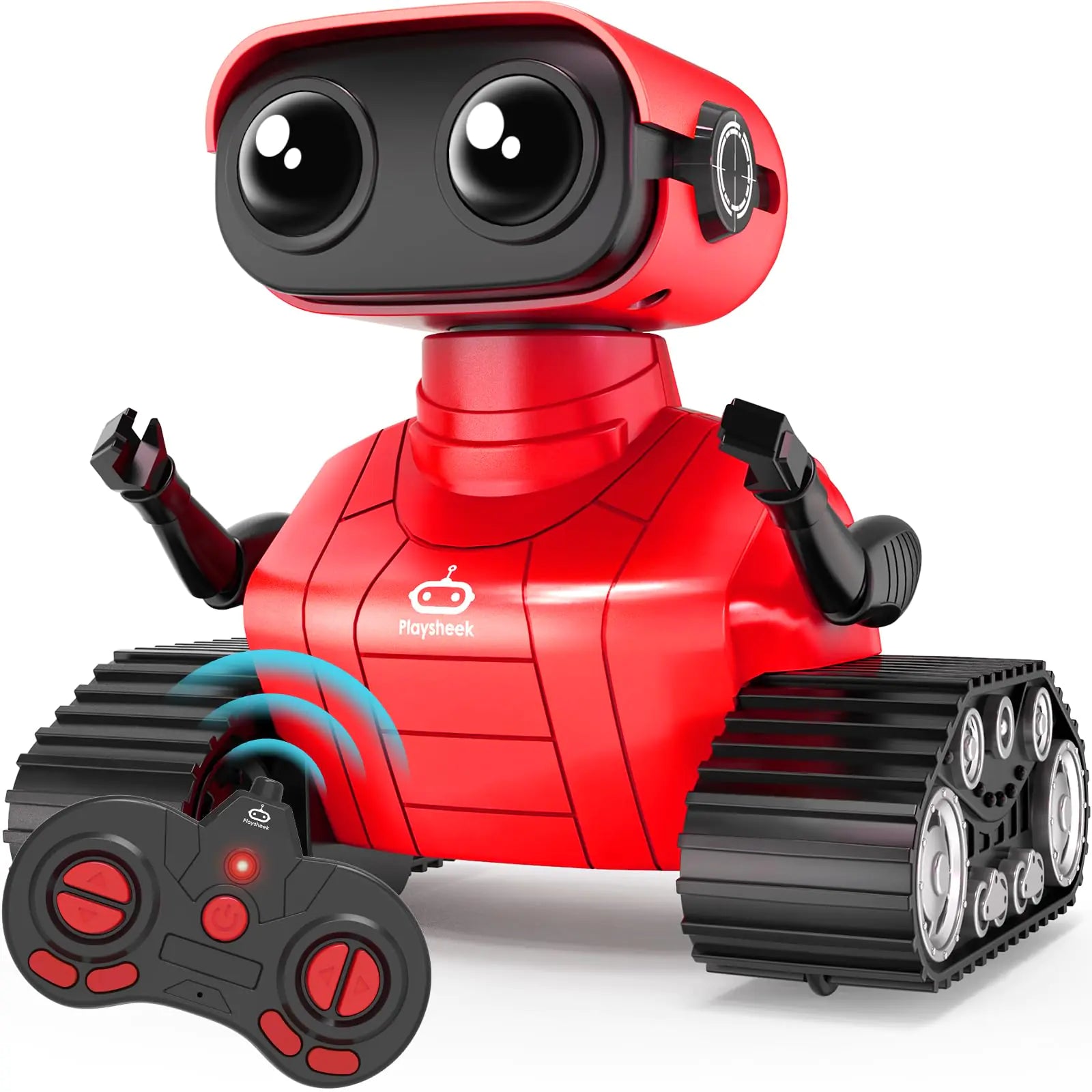 Playsheek Robot Toys Remote Control Robot Toy Rechargeable Emo Robot with Auto-Demonstration Kids Robot RC Robot for Kids Smart Robot Gift for Children Age 3 Years and Up Red