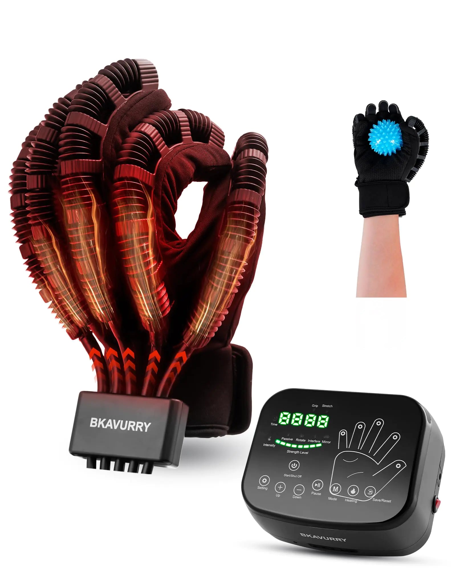 Rehabilitation Robot Gloves Stroke Hand Therapy Gloves Upgrade Heated Stroke Rehabilitation Gloves Hand Rehabilitation Robot Gloves for Hemiplegia Stroke Arthritis Patients(Right Hand/XL Size)